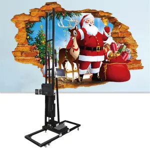Light Weight Mini Small Wall Printer Vivid Color 3D UV Vertical Inkjet Automatic Building Decoration Wall Painting Machine