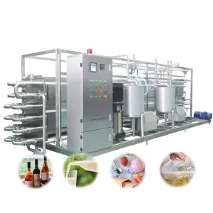 1000L Tubular Pasteurisation Machine in Dairy Production Line Milk Processing Plant 2000L UHT Pasteurizer for Tofu Spread