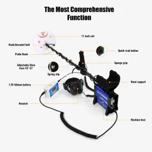 For GDX8000 High Accuracy Plastic Metal Detector Gold Detector with IP67 Rating and 18 Inches Sensitivity