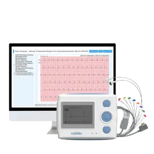 Viatom Th12 Mini Smart Ekg Ecg Pc Cable Ecg Electrode Recording 12 Lead Machine Portable Holter Monitor Ecg Device With Analyzer