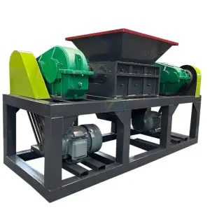 Industrial Solid Waste Garbage Shredding Machine 8-10t/h Double Shaft Automatic Motor Gear Medical Waste Incineration