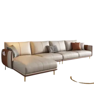 Italian Genuine Leather Sofa Set Living Room Furniture l Shape Sofa Modern Sectional 3 Seaters Sofas