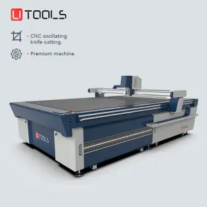 Composite Material Oscillating Knife Cutting Machine with Heavy Duty Machine Bed for Aerospace, Marine Composites