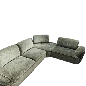 Italian Modern Minimalist Corner Sofa Chenille and Cloth Cover with Sponge Filling for Simplicity Living Room Furniture
