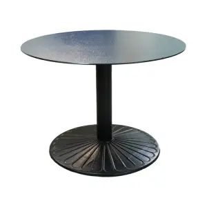 Modern Minimalist Aluminum Alloy Office Desk with Circular Top 60x60x75cm ASTM Standard