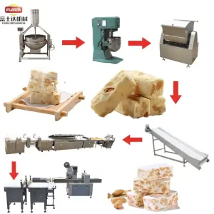 Fushida Full-Automatic Nougat Candy Production Line - 100-300kg/h, Stainless Steel, Touch Screen, Electric