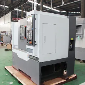 High Precision 2 Axis Torno CNC Slant Bed Metal Benchtop 6 Inch CNC Lathe Machine Tck40L, 8 Stations Cnc Lathe Tool Turret
