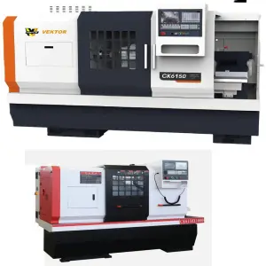 High Precision Heavy Duty Digital Single Spindle Metal Processing Horizontal Flat Bed CNC Lathe Machine CK6150