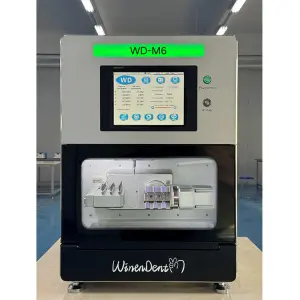 Cad Cam 5 Axis Wet Glass Ceramic Lithium Disilicate Veneer CNC Metal Titanium Abutment Dental Milling Machine for Dental Lab