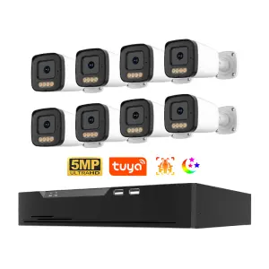 5MP 8 Channel Face Vehicle Detection PoE Security System with AI Function 5MP PoE Camera 4K AI Network Video Recorder