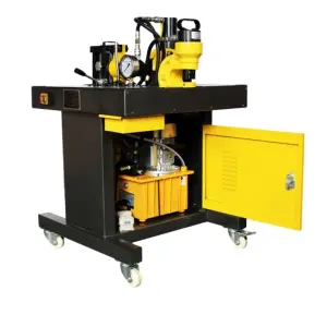 200 Busbar 3-in-1 Hydraulic Punching Bending Cutting Machine for Iron Copper Aluminum Plate Processing