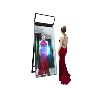 CH Mirror Touch Display Photo on Wheels With Camera Hassle-Free Relocation Photo Booth Machine