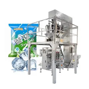 Fully Automatic Ice Cube Bag Packaging Ice Cube Filling Packing Machine Block Ice Bags Quantitative Weighing Packaging Machine