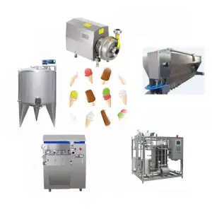 Fully Automatic Ice Cream Processing Plant Ice Cream Production Line Milk Powder/Fresh Milk Production Line
