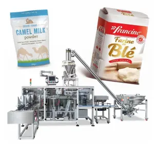 Customized Automatic Spices Banana Snack Powder Wheat Flour Filling Paper Bag Packaging Premade Stand up Pouch Packing Machine