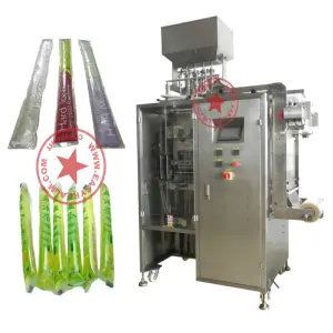 High Speed Liquid Filling Sealing Multilane Packing Machine for Ice Pops Freezer Freeze Pops Ice Blocks Candy Icy Poles Potong