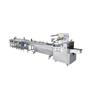 Automatic Pillow Lollpop Candy Baby Diaper Pampers Flow Pack Horizontal Packaging Adjustable Width Packing Machine Line