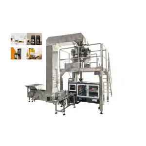MD-FM100 Zipper Premade Flat Bottom Bag Coffee Bean Tea Food Granule Automatic Filling Sealing Packing Machine