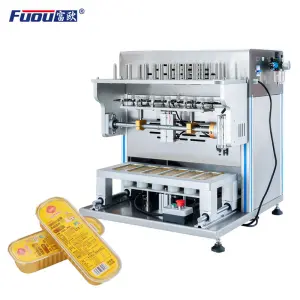 Automatic Suction Film Sealing Machine Pneumatic Tray Sealer for Cheese Roasted Durian Foil Tray Sealing for Cheese Durian