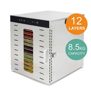 Dried Fruit Machine Stainless Steel Biltong Beef Jerky Fruits Food Dehydrators Machine 12 Layer Fruit Drying Machine
