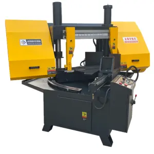 GB4235 Horizontal Double-Column Hydraulic Metal Angle Band Saw Machine for 0-45° Cutting