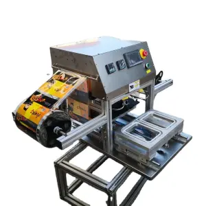 Food Vegetable Fruit Sandwich Container Sealing Machine for Fish Meat Shrimp Ready Meals Nitrogen Flushing Vacuum Tray Sealer