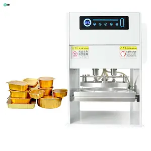Lunch Box Packer Automatic Sealing Machine for Beverages Custom Plug 220V for Aluminum Foil Containers Cans Bottles