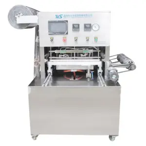 Semi Automatic Round Lunch Box Packaging Aluminum Foil Tray Plastic Food Container Sealer Sealing Machine for Sauce Spices