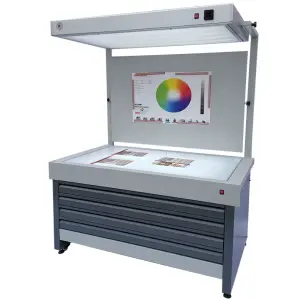 Manual Standard Light Source Table for Color Viewing for the Printing & Packaging Industry Lamp Color Proofing Booth