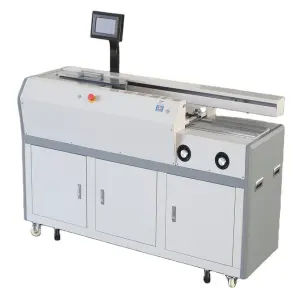 Max Binding Length 425mm Three Rollers With Side Glue Binding Machine for Wide Format Paper Document Booklet Notebook