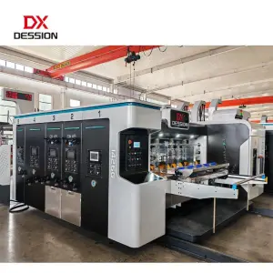 Automatic 2 4 6 Color Corrugated Carton Pizza Box Printer Industrial Cardboard Carton Box Flexo Printing Die Cutting Machine