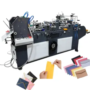 Automatic Envelope Making Machine with Die Cut Pasting Functions for A4 Manila Double Window Styles