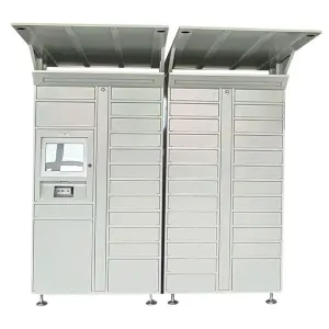 Smart Outdoor Solar Panel Postal Courier Service Mobile APP Food Warm Click and Collect Parcel Food Delivery Locker