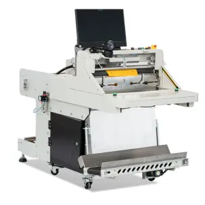 GURKI Fulfillment Automatic Bagger for Poly Mailers - Integrated Label Printer Applicator Shipping Bags Packaging Machine