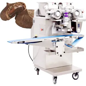 Automatic Stuffed Cookies Filling Pastries Cake Making Encrusting Machine