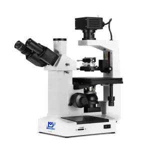 MSD502 Trinocular Inverted Phase Contrast Microscope 100X-400X Magnification