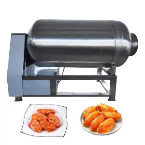Heavy Duty Meat Mixer Vacuum Salting Massage Stainless Steel Horizontal Tumbler Chicken Marinator Machine