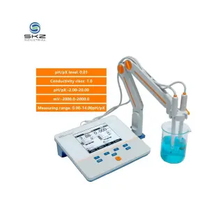 M300F-A Water Quality Analyzer PH Meter with 5.7" LCD, Measures PH/EC/ISE/Temp, 500 Data Storage, GLP Feature, IP54 for Lab Use