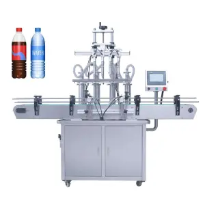 Automatic Four-Head Piston Pump Machine for Liquids for Plastic Bottles Glass Bottles Alcohol Mineral Water Motor for Chemical