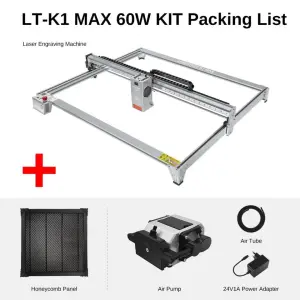 K1 MAX DIY KIT Desktop Diode 60W High Power CNC Cutting Laser Engraver 8060 with Air Pump for Wood Acrylic Leather