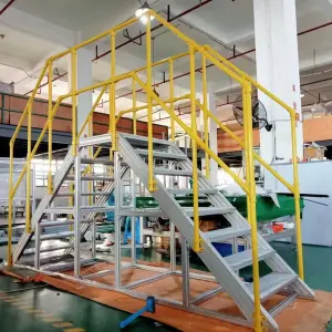 Mobile Aluminum Alloy Industrial Escalator Stair Climbing Operation Platform Cutting Processing Service Step Walking Platform