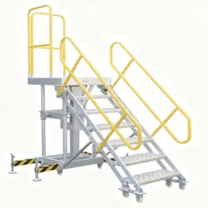 Aluminum Alloy Folding Ladders Mobile Platforms Lifting Platforms Engineering Maintenance Anti-Slip Steps 300kg Capacity