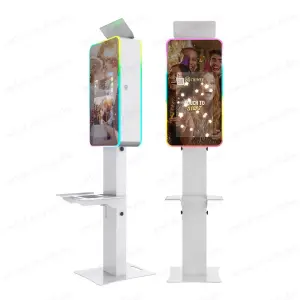 Photo Booth Wedding Party Event Have Fun 21.5 Inch Touch Screen Ring Flash Light Dslr Camera Photo Booth With Flight case