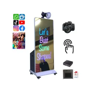 Self Photo Booth All in One Kiosk With Dslr Camera Printer Mini Computer 49 Inch LCD Party Supplies Magazine Photo Booth Box
