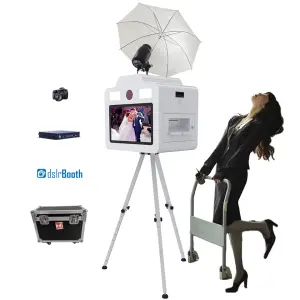 Christmas Party Photobooth Shell 21.5 Inch Touch Screen Photo Booth Machine with Fill Light for Event Shooting Photo Booth Box
