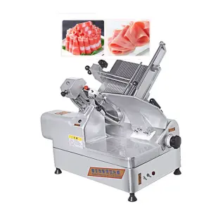Industrial Electric Steel Heavy Duty Restaurant Butcher Shop Ham Cheese Sausage Bacon Slicing Equipment Frozen Meat Slicer