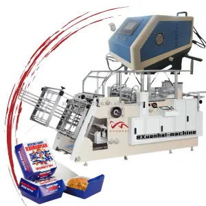 Melt Glue Roller Hamburger Paper Box Machine to Make Small Paper Box for Ideas for Small Business