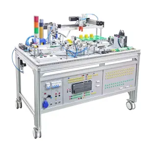 CAG-002 Advanced 7-Station Aluminum Mechatronics Training System for Automation PLC Educational Equipment