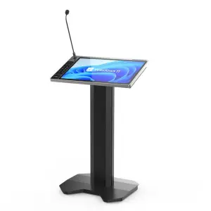 23.8 Inch Touch All-In-One Smart Display Steel Lectern Adjustable Angle Digital Podium School Educational Equipment