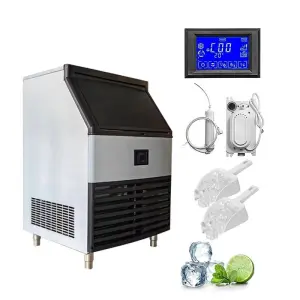 Ice Maker 100kg Automatic Home Commercial Small Ice Cube Block Making Machine Ice Maker Machines for Business Food Beverage